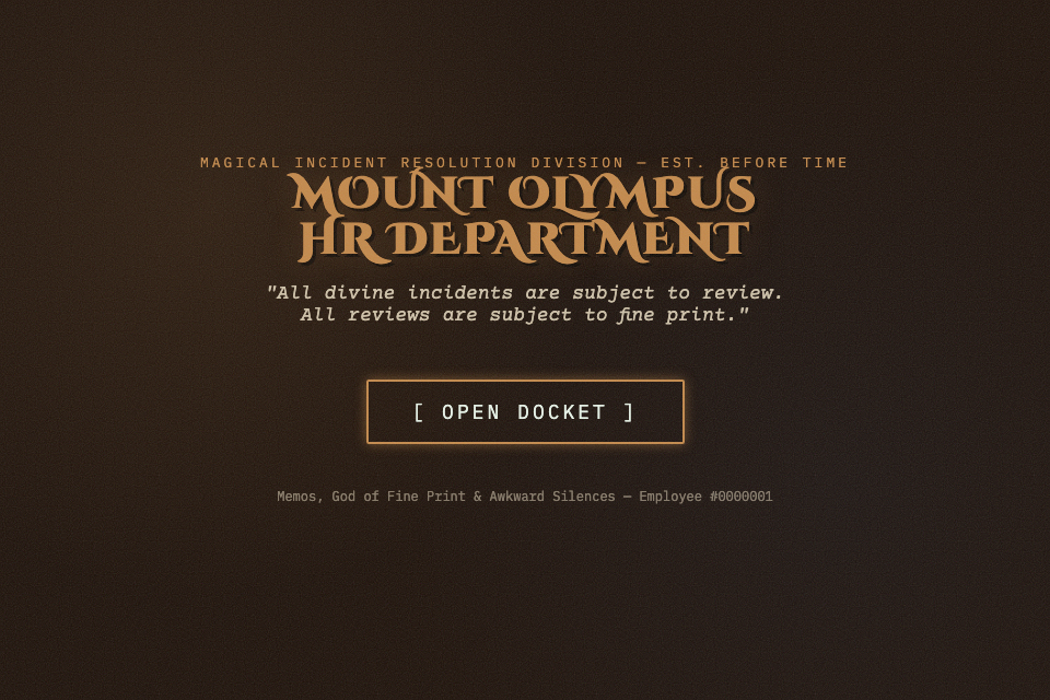Mount Olympus HR Dept.